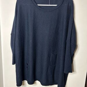 Classic Navy Crewneck Sweater